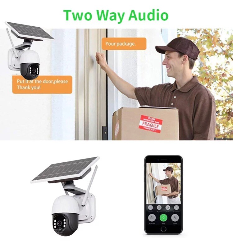 4G Home Security Camera Outdoor Solar Battery Powered Wireless Wifi Cam Pan Tilt gallery