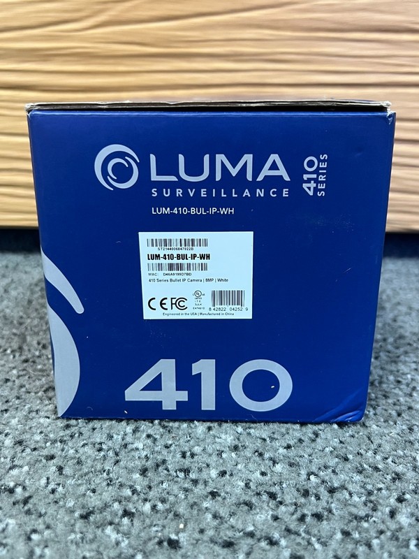 Luma LUM-410-BUL-IP-WH 8MP 410 Series IP Bullet Camera PoE Outdoor White OvrC gallery