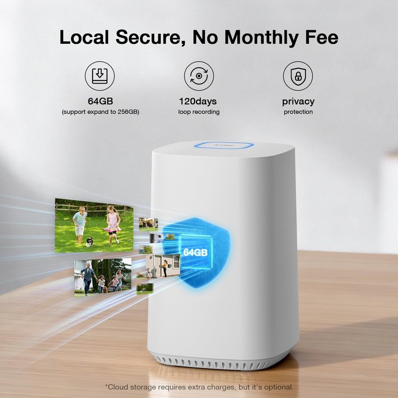 ELYSOO Solar Security Cameras Wireless Outdoor, 64GB Local Storage Included, ... gallery