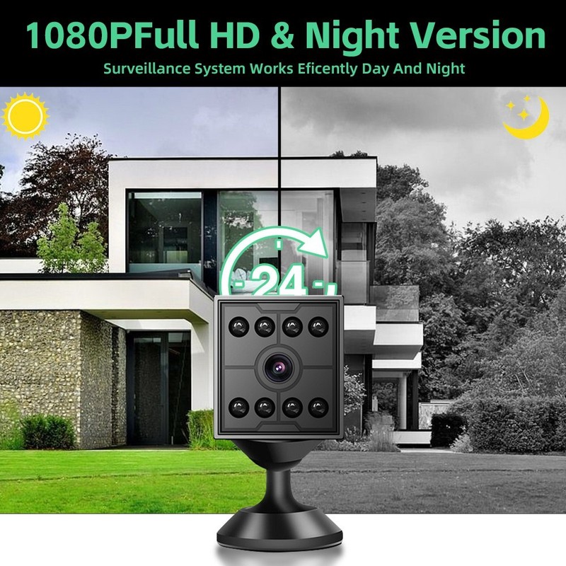 wireless indoor security camera wifi with HD night vision，Magnetic base gallery