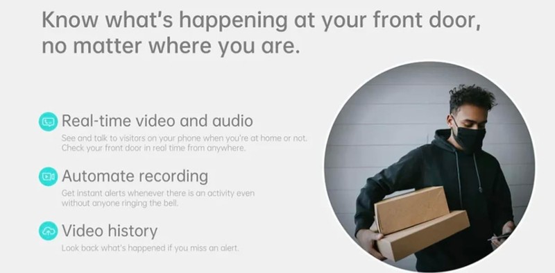 VicoHome DB2 Doorbell Camera Wireless – 2K Video, Battery Powered, AI Human Dete gallery