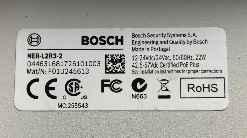 BOSCH DINION CAPTURE 5000 NER-L2R3-2 F01U245613 IP NTSC LICENSE PLATE CAMERA gallery