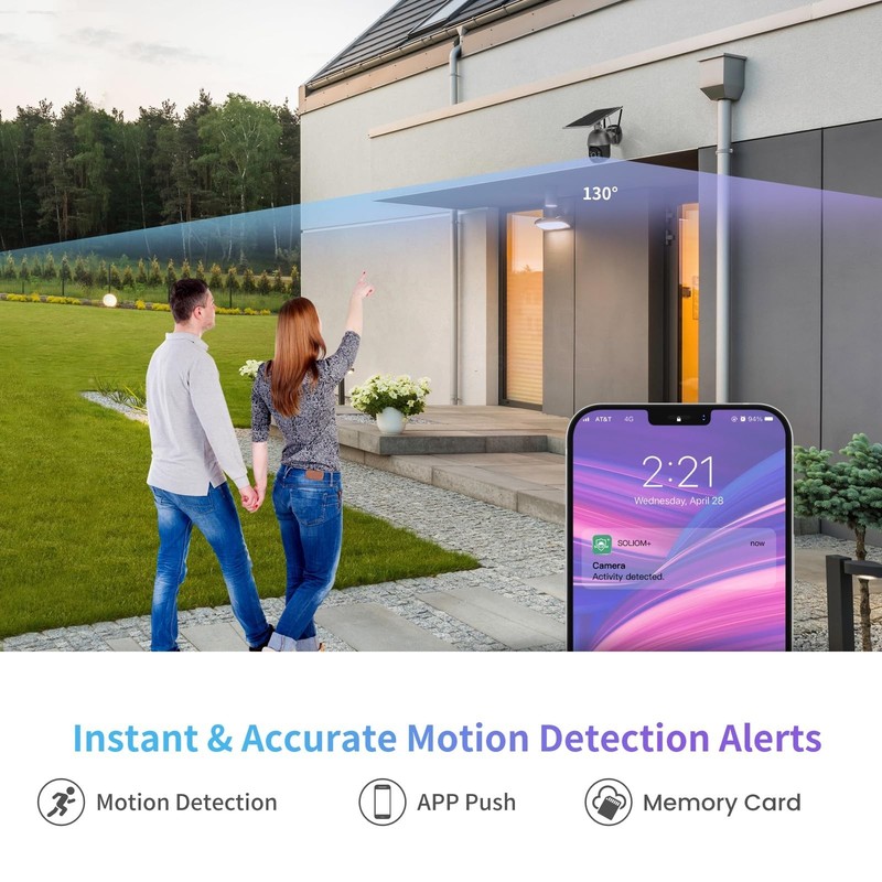 Solar Powered 3G/4G LTE Security Camera - 1080p Night Vision, Pan Tilt 360°, 2-W gallery