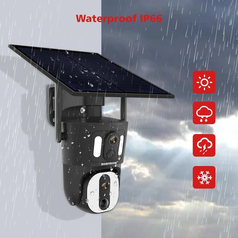 8MP Dual Lens Solar Battery Outdoor Wireless Security Camera 4G LTE Cellular gallery