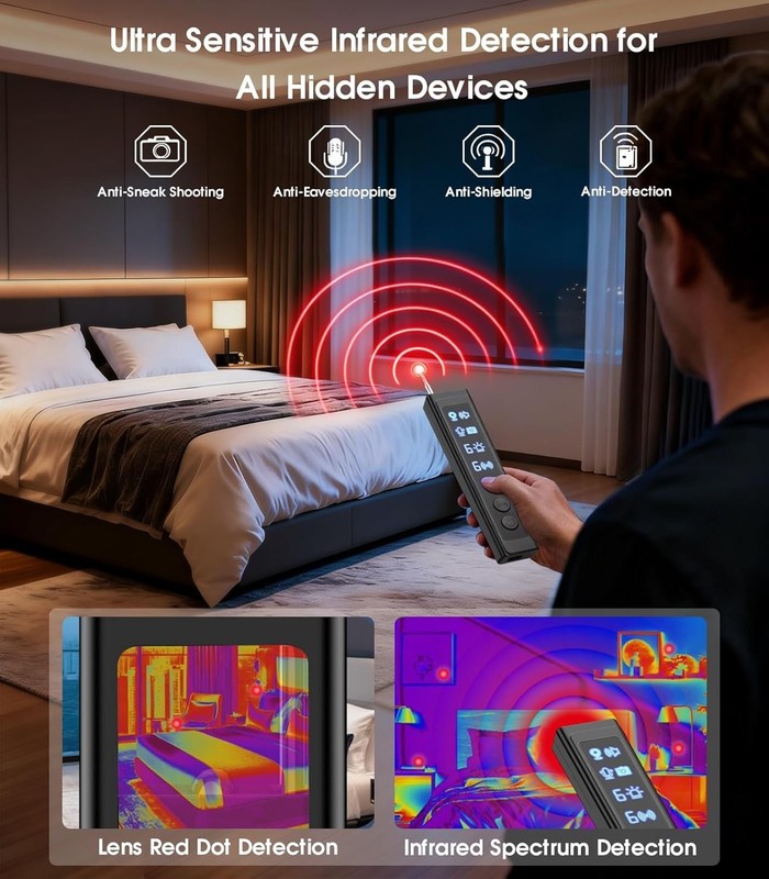 High Precision WiFi Scanner & Hidden Camera Detector, Ideal for Travel & Office gallery