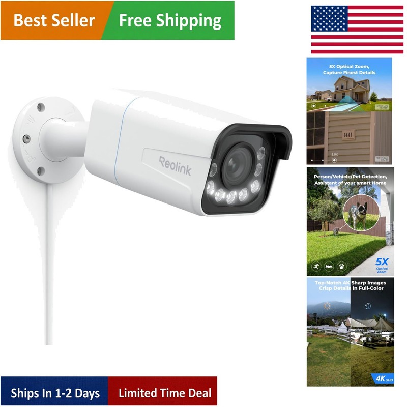RLC-811A Color Night Vision Security Camera – 5X Optical Zoom & Smart Alerts