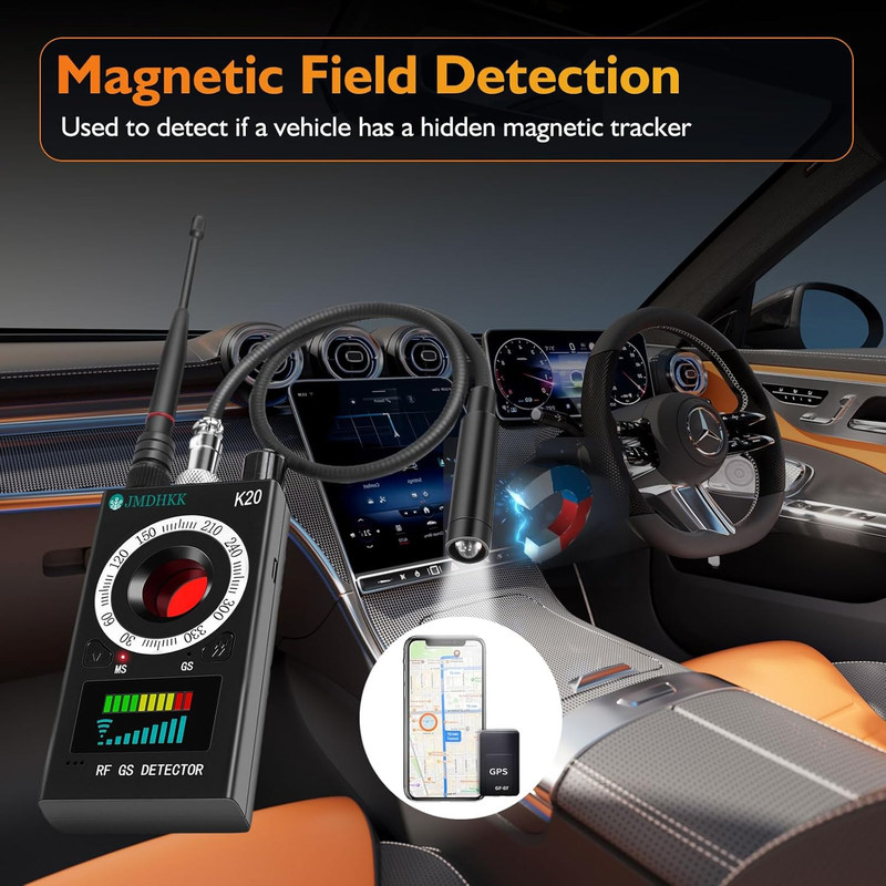 K20 Hidden Camera Detector, Bug Detector, Magnetic Field Detector for Privacy Pr gallery