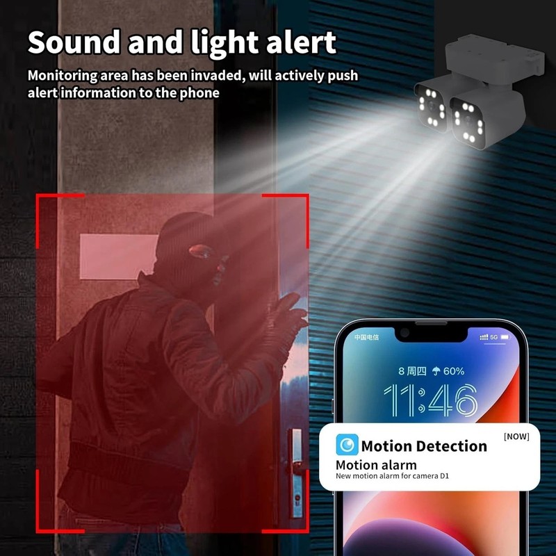 Auto Tracking House Cameras | 2.5K/5MP Dual Lens Outdoor` gallery