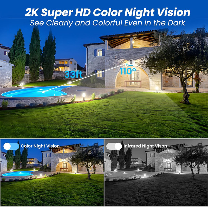 【2 Pack】Security Cameras Wireless Outdoor, No Subscription Outdoor Cameras Wirel gallery