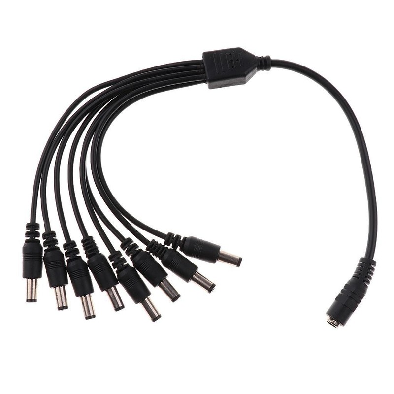 DC 12V Power Adapter 1 to 8 Way Power Splitter Cable for CCTV Cameras DVR gallery
