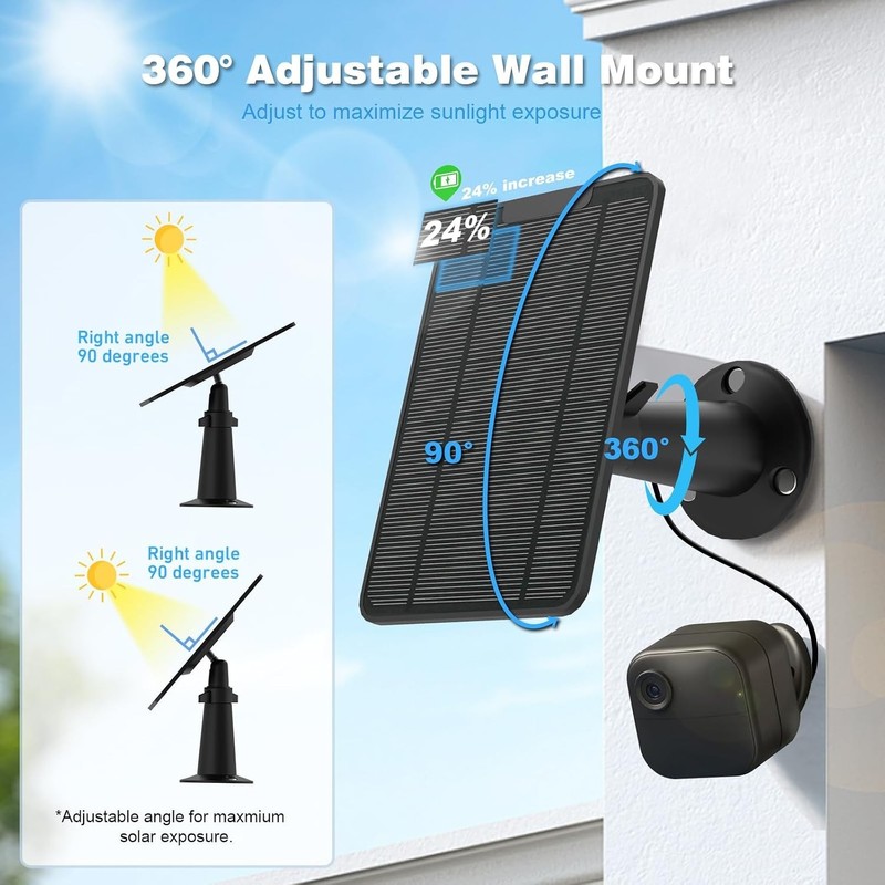 4 Pack 6W Solar Panel for Blink Outdoor 4 - Weatherproof Charging Solution gallery