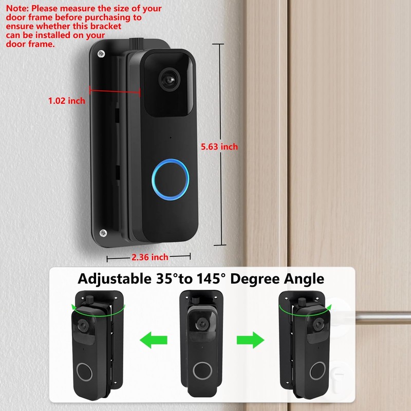 Adjustable (30°to 145°) Doorbell Mount for Blink Battery Doorbell 2K+(Newest ... gallery