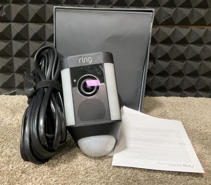 Ring Spotlight Cam wired black B0758RLWBJ ✅ ❤️️ ✅ ❤️ OPEN BOX! ✅ ❤️️ ✅ ❤️