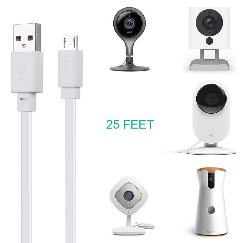 Power Extension Cable Compatible with Wyze Cam Pan V2, Blink Mini, Eufy 2C 3C, Y gallery