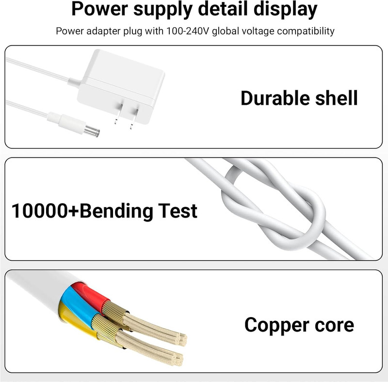 Power Cord Compatible with Kasa Smart Indoor Security Camera EC70 EC71 Kc410S Pa gallery