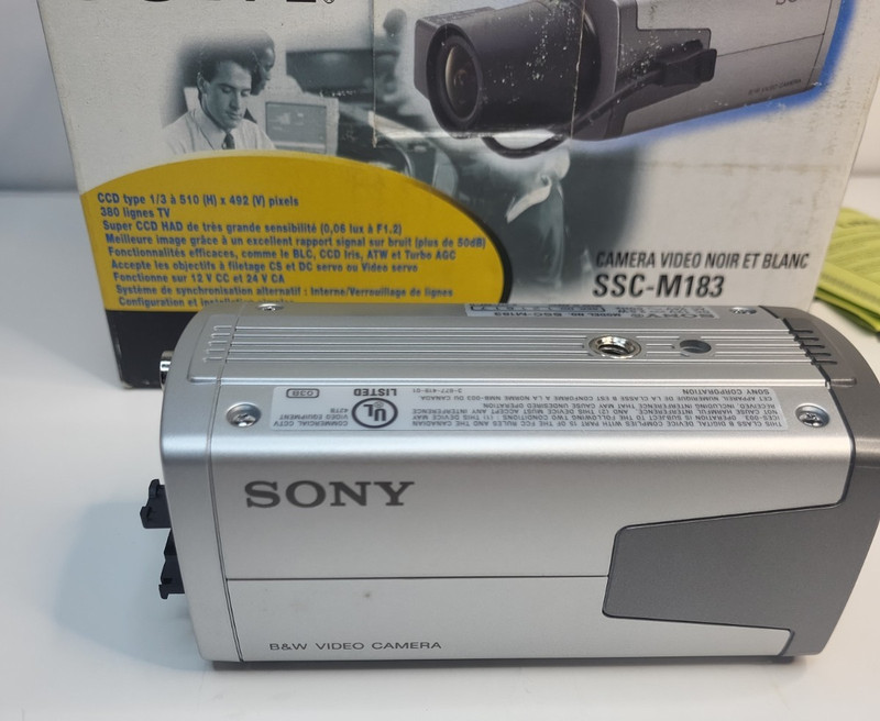 Sony SSC-M183 Black and White Security Surveillance Video Camera Untested as is gallery