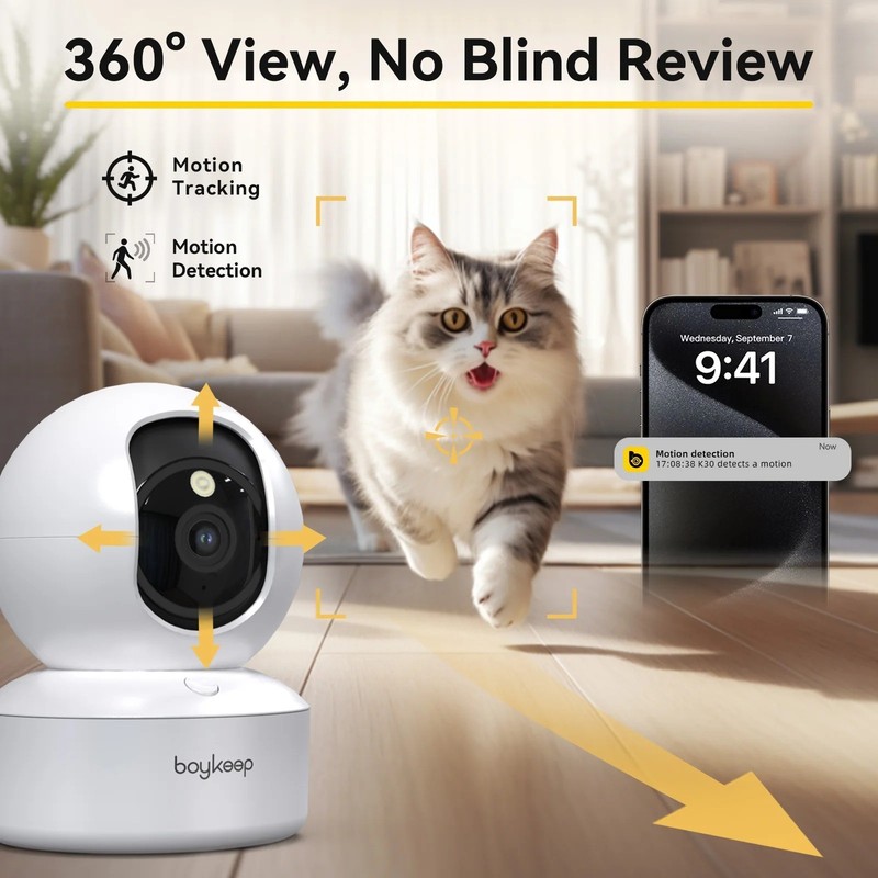 3MP WiFi Security Camera 5G/2.4GHz Baby Monitor Auto Tracking 24/7 CCTV gallery
