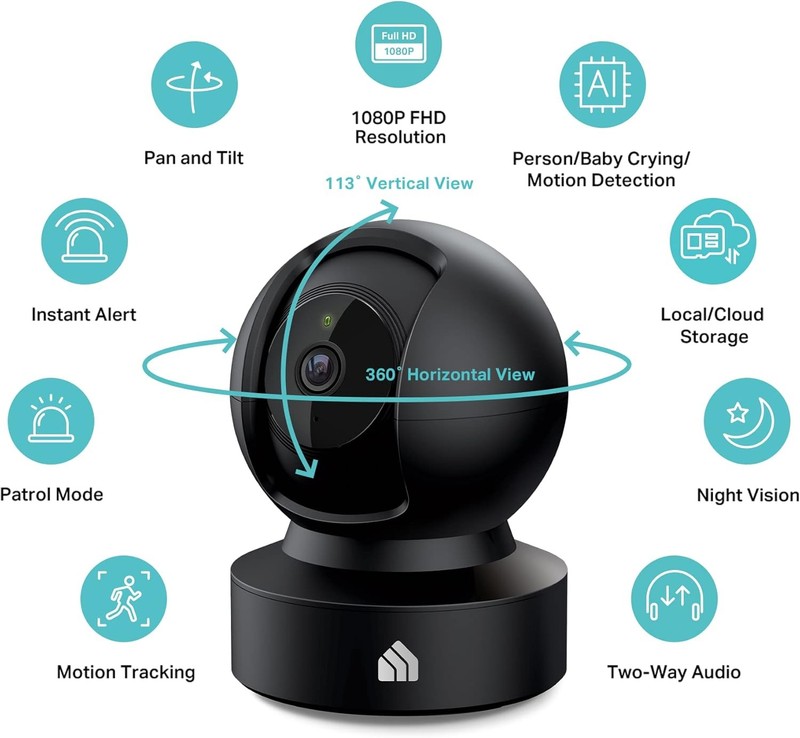 Kasa 1080p Indoor Pan Tilt Security Camera EC71 gallery