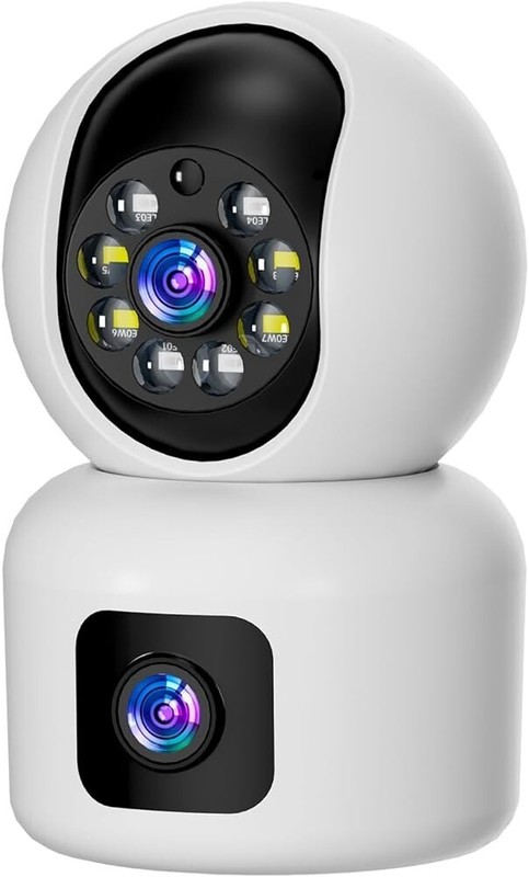 Hawkray 360° Dual Lens Smart Security Camera, 2K HD Camera, 2.4Ghz with Wifi, Co