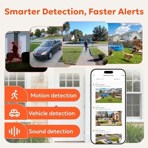 2K Indoor Security Camera with 5G WiFi, AI Night Vision, Motion Detection, Real- gallery