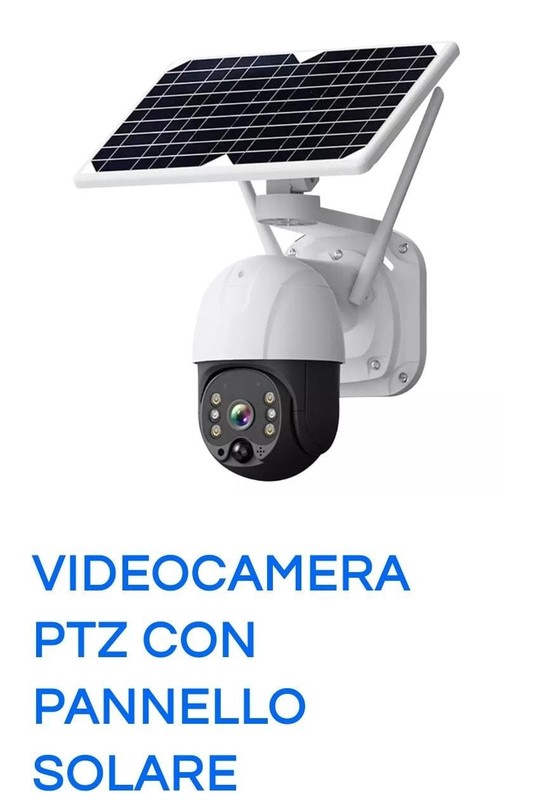 PTZ Solar Panel Surveillance Camera - Robotic White 360 IP68 gallery
