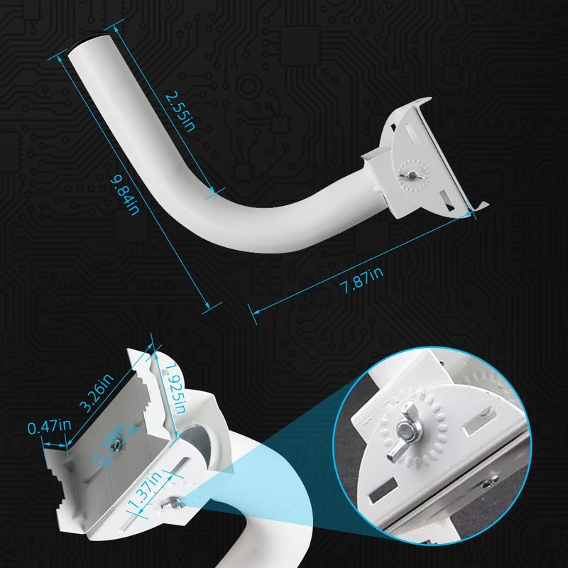 Universal Wireless Bridge Bracket Mount, J Pole Mount Accessory for Outside T... gallery