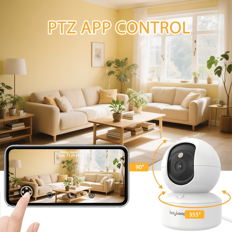 2pcs Boykeep Pet Camera 1296P Offers Two-Way Video, Supports 2.4G/5G Wifi gallery