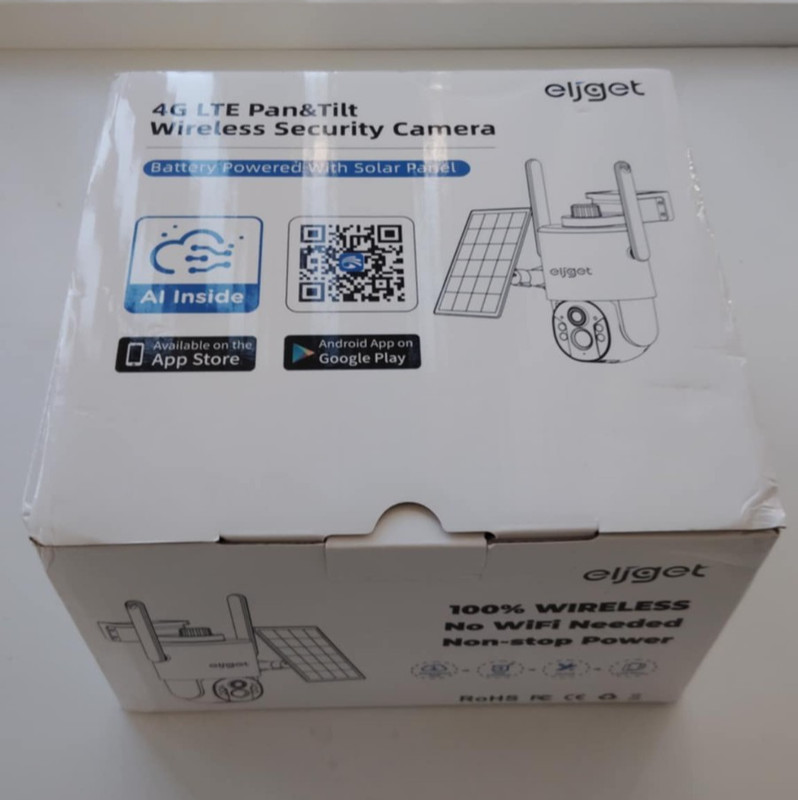 ELJGET Wireless Security Camera HD Outdoor 4G Solar Powered IP66 Night vision gallery