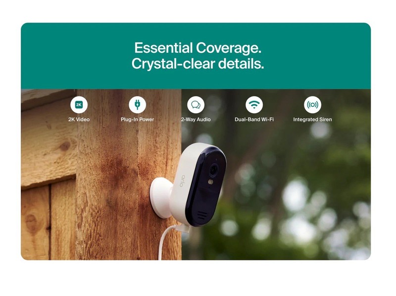 Arlo - Essential Outdoor Security Camera 2K, 2 Pack ( 2025) gallery