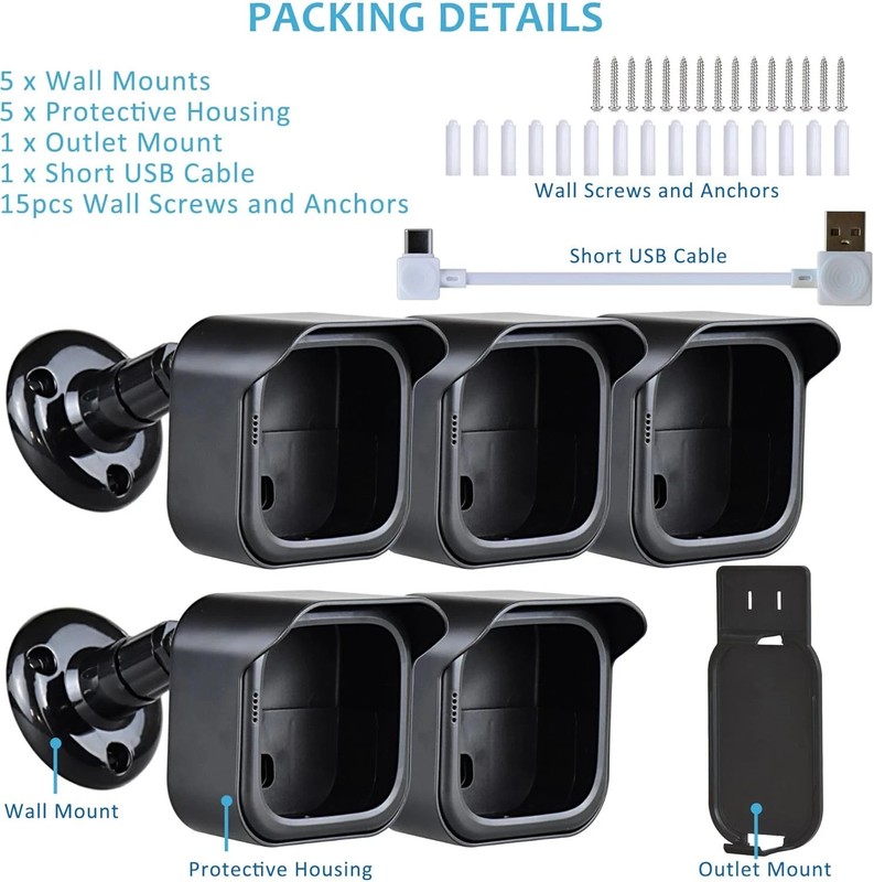 All New Blink Outdoor 4Th & 3Rd Gen Camera Mount Bracket 5 Pack Full Weather Pro gallery