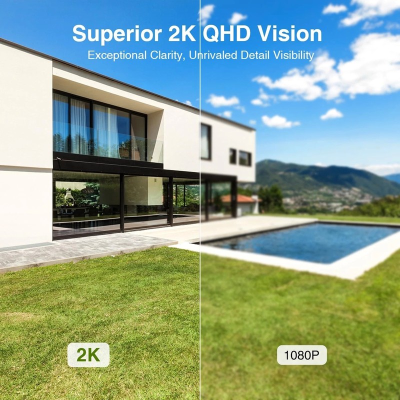 Security Cameras Wireless Outdoor 180° Pan Rotate 2K Color Night Vision Camer... gallery