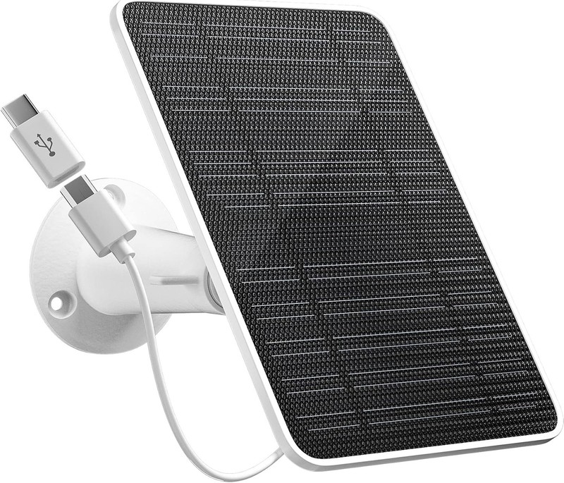 Durable 5W Solar Panel for Eufy Cameras with 360° Mount & Micro USB/USB-C Ports gallery