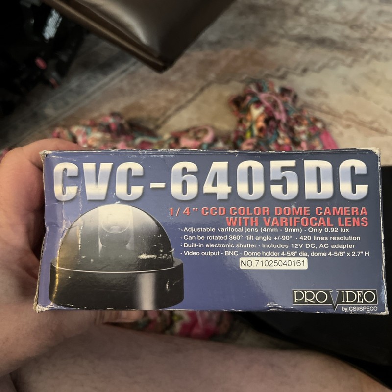 Provideo CYCLE-6405DC 12V DC 12 Volt DC 1/4 CCD Dome Camera gallery
