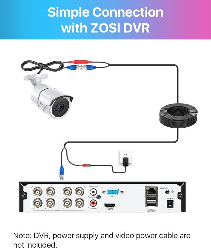 4PACK 1920TVL 1080P HD TVI Security Cameras 120Ft Night Vision CCTV Cameras Home gallery