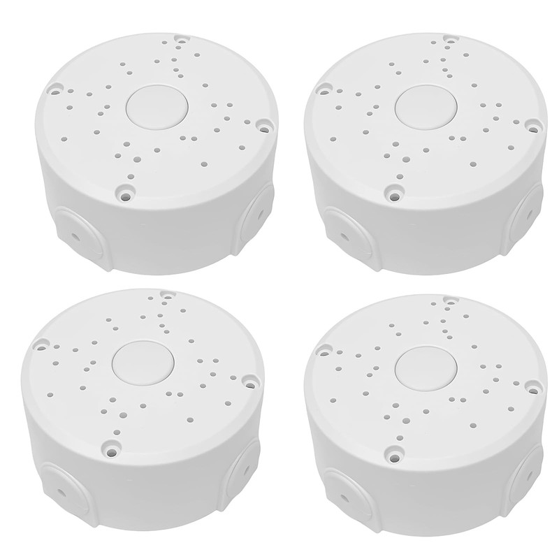 Universal Junction Box for Dome and Bullet IP Security Cameras, White, ABS Pl…