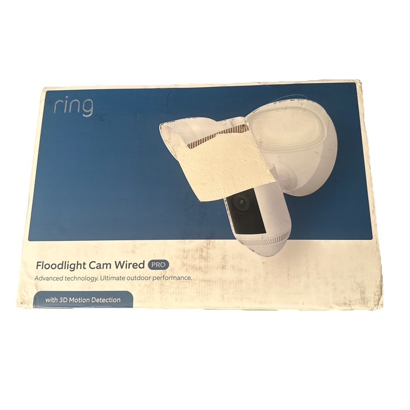 Ring Floodlight Cam Wired Pro w/ 3D Motion Detection White
