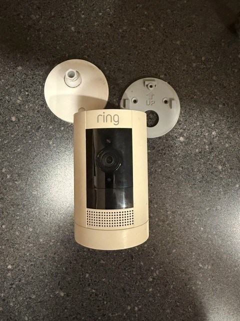 Ring Stick Up Cam Security Camera - White (No Battery) Model: 5UM7E5 gallery
