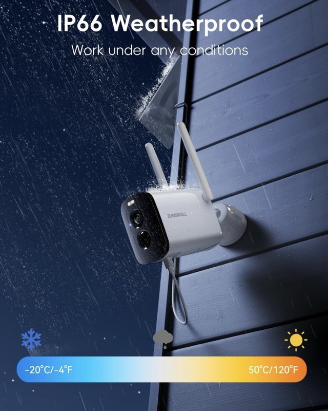 Wireless Security Camera with Solar Panel- 2K gallery