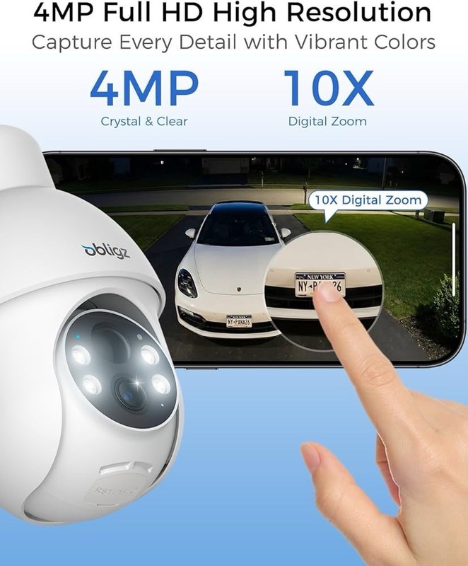 Solar Security Cameras Wireless Outdoor,2K 360° View 2.4Ghz Wifi Cameras for Hom gallery