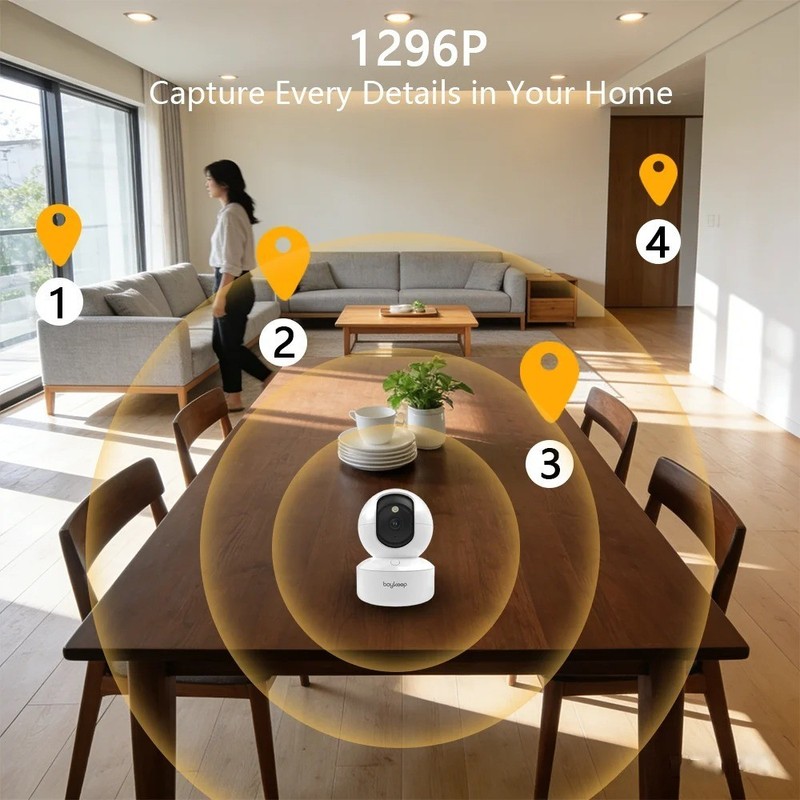 3MP WiFi Security Camera 5G/2.4GHz Baby Monitor Auto Tracking 24/7 CCTV gallery