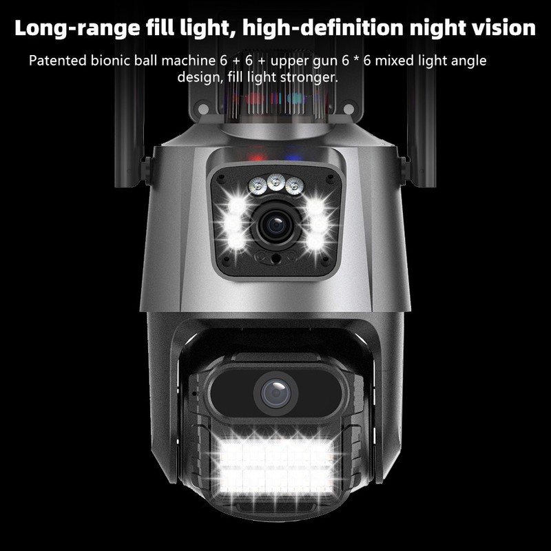 4MP Dual Lens 4K WiFi Security Camera Zoom Outdoor Home Night Vision CCTV PTZ gallery