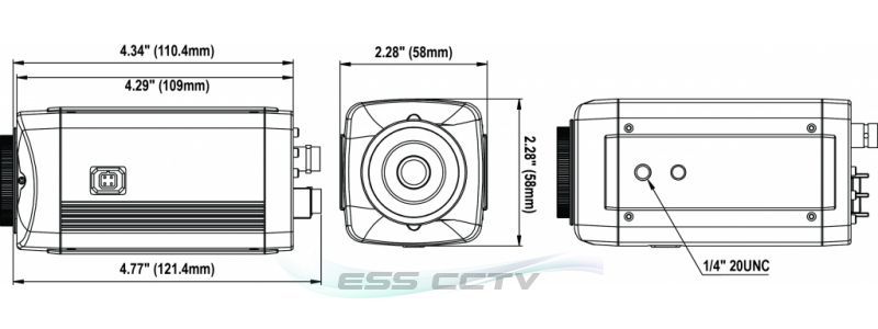 KT&C OMNI EZ HD-TVI 1080p Box Camera CVBS analog out, 2.8-12 MP lens, DUAL power gallery