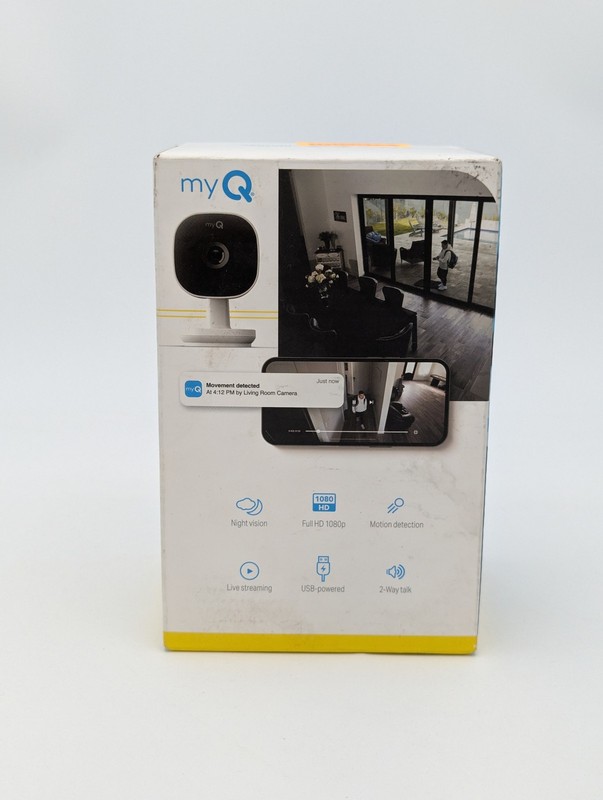 myQ Smart Indoor & Outdoor Wired Home Security Cameras | White | Lot of 3 gallery