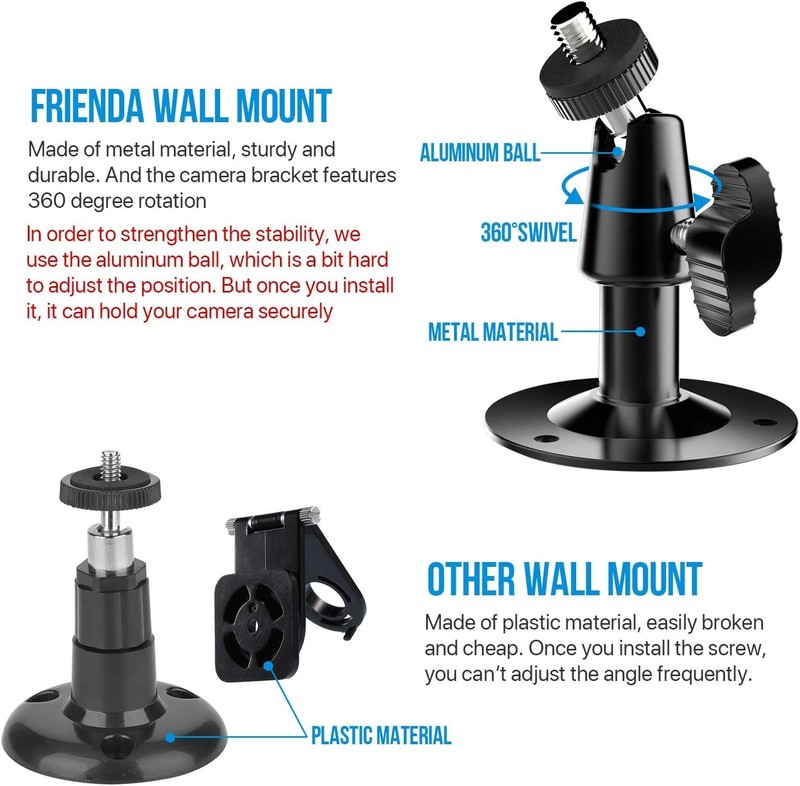 Durable Black Wall Mount & Silicone Cover for Blink XT - Waterproof & Functional gallery