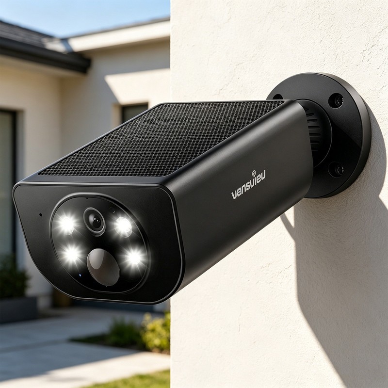 Wansview Outdoor Security Camera Wireless 2K WiFi Solar Powered Human Detection