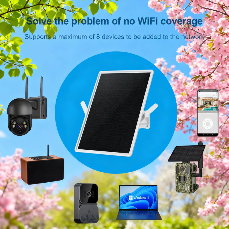 15W 4G SIM Card Solar Router With Solar Panel Built-in 20000mAH Battery Router 2 gallery