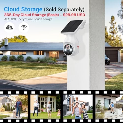1080p Security Camera Wireless with Solar Panel, AI Human Detection, 2-Way WiFi gallery