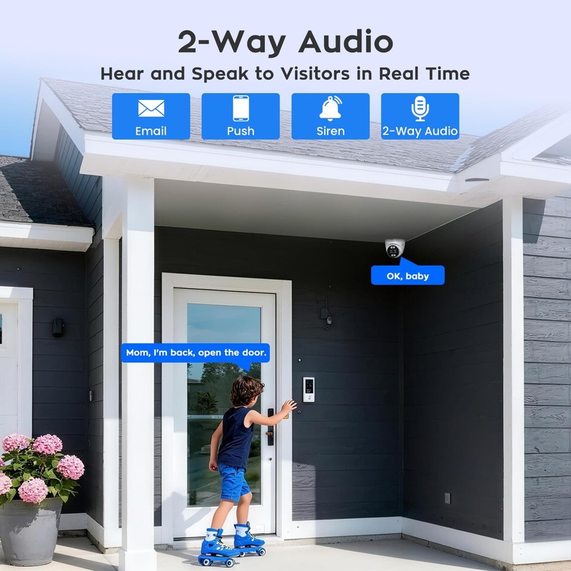 Indoor Wireless for Home , 2K HD Dome with 5G Dual Band WiFi 6, 2-Way Audio, ... gallery