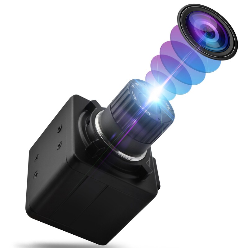 8MP HD USB Industrial Camera w/ 6mm Manual Focus Lens Sony IMX179 Mjpeg Webcams