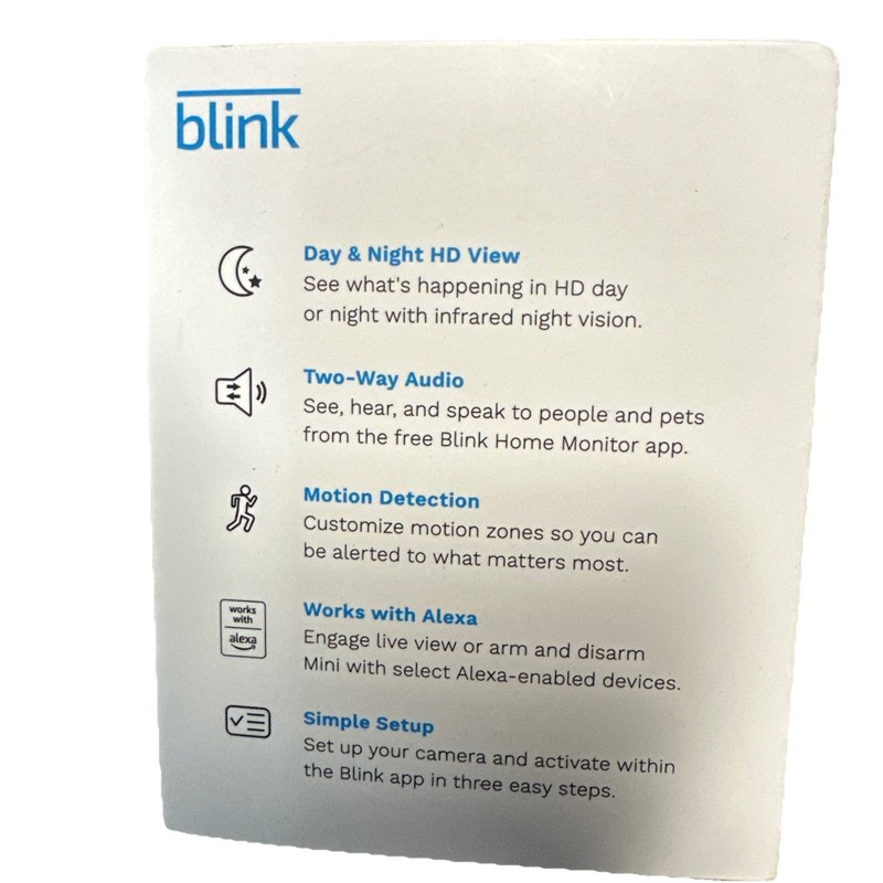 💪Blink Mini Indoor Plug-in HD Smart Security Camera WiFi Alexa NightVision Blk gallery